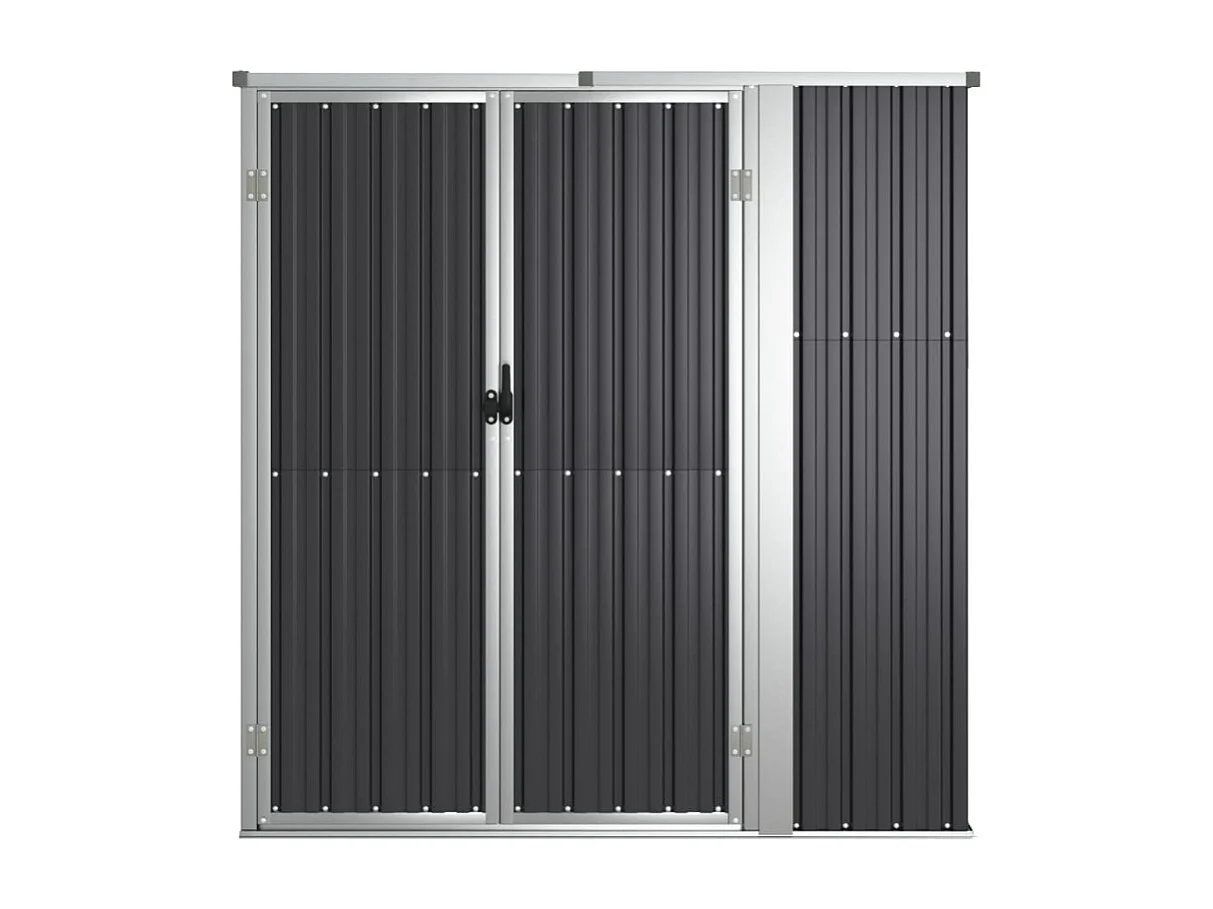 Abri à outils de jardin anthracite 161x89x161cm acier galvanisé