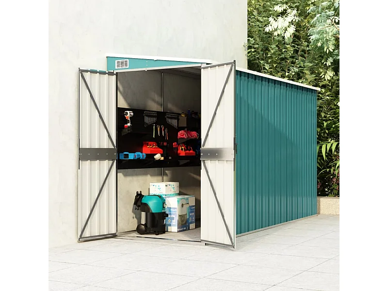 Abrigo Suspenso para Jardim em Aço Galvanizado Verde 118x288x178 cm