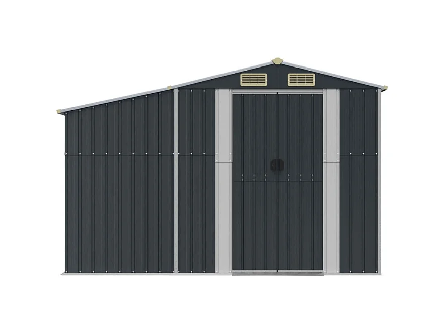 Abri de jardin anthracite 277x192,5x179 cm acier galvanisé