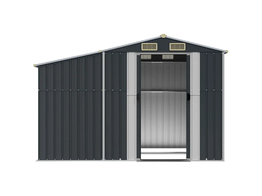 Abri de jardin anthracite 277x192,5x179 cm acier galvanisé