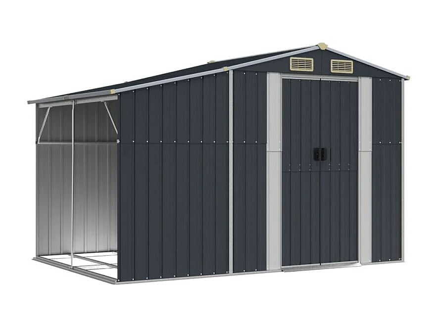 Gerätehaus Anthrazit 277x192,5x179 cm Verzinkter Stahl
