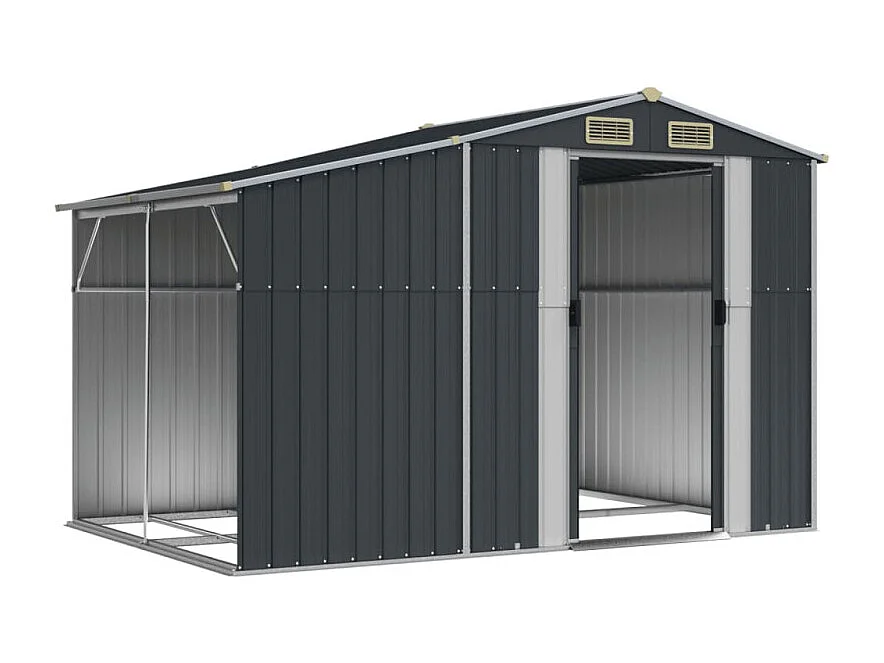 Gerätehaus Anthrazit 277x192,5x179 cm Verzinkter Stahl