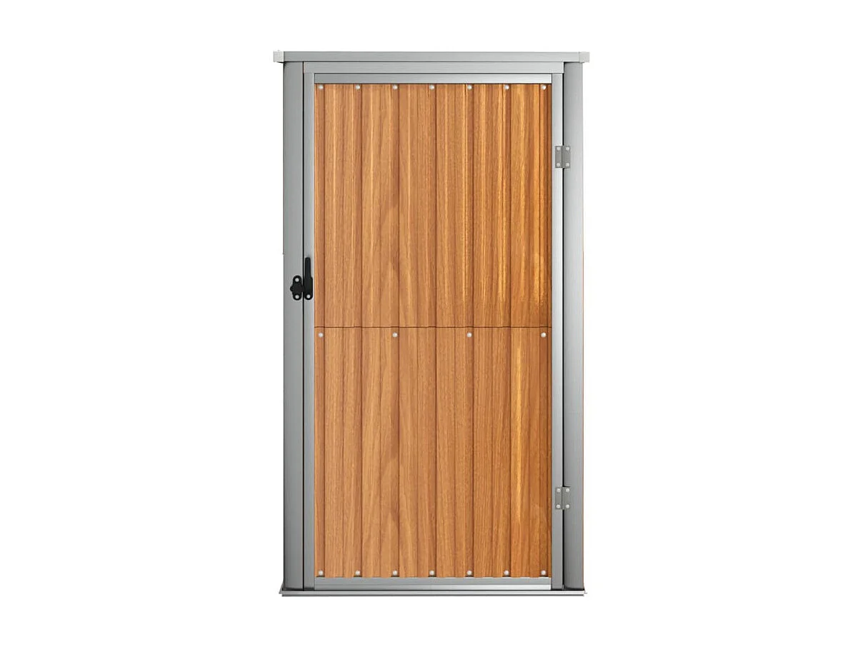 Abri à outils de jardin marron 88x89x161 cm acier galvanisé