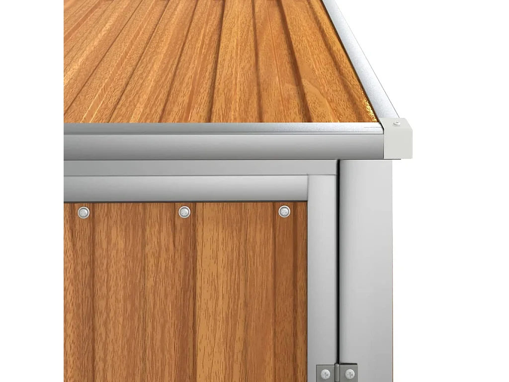 Abri à outils de jardin marron 88x89x161 cm acier galvanisé