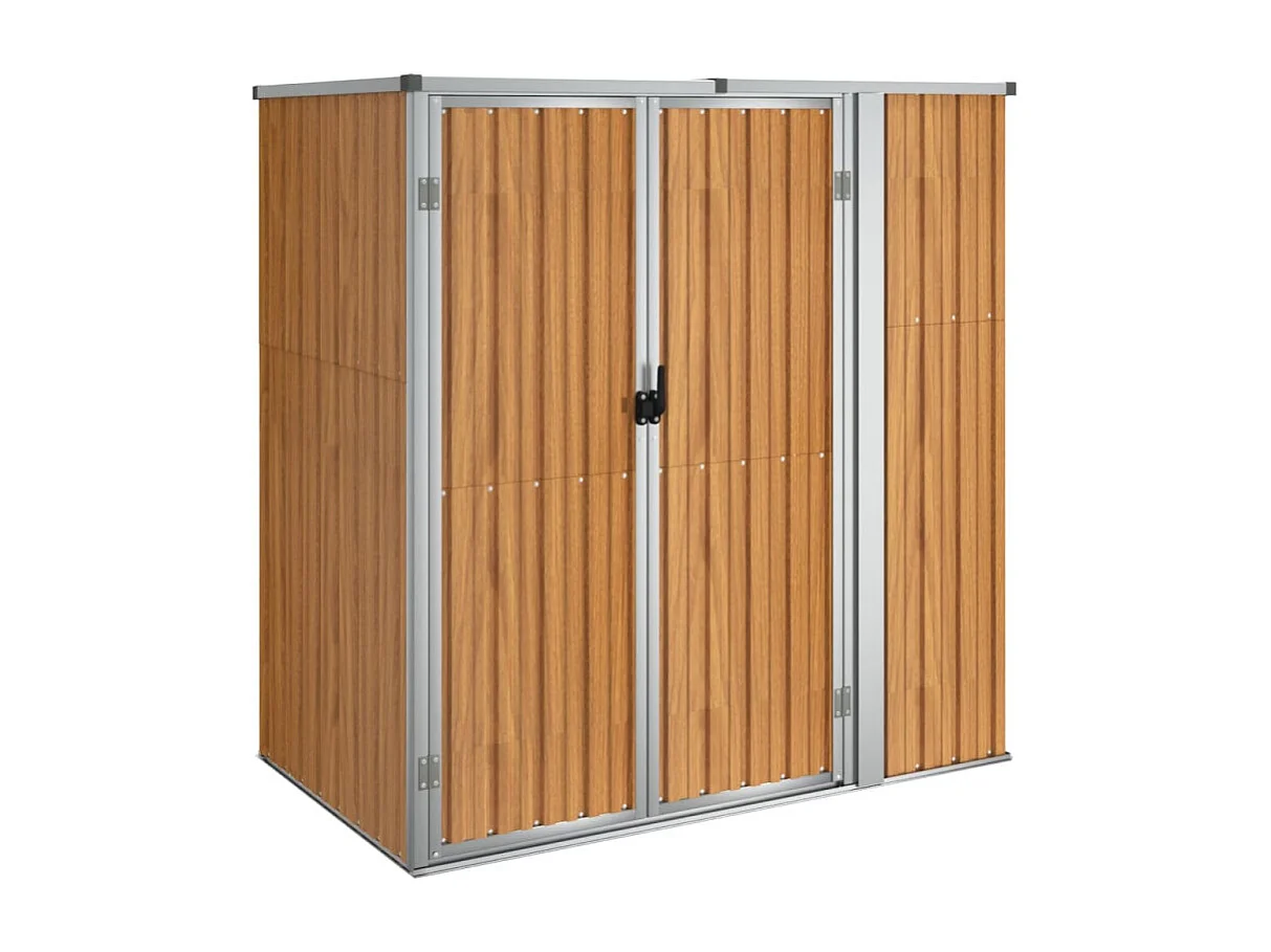 Abrigo para Ferramentas de Jardim em Aço Galvanizado Castanho - Organize com Estilo