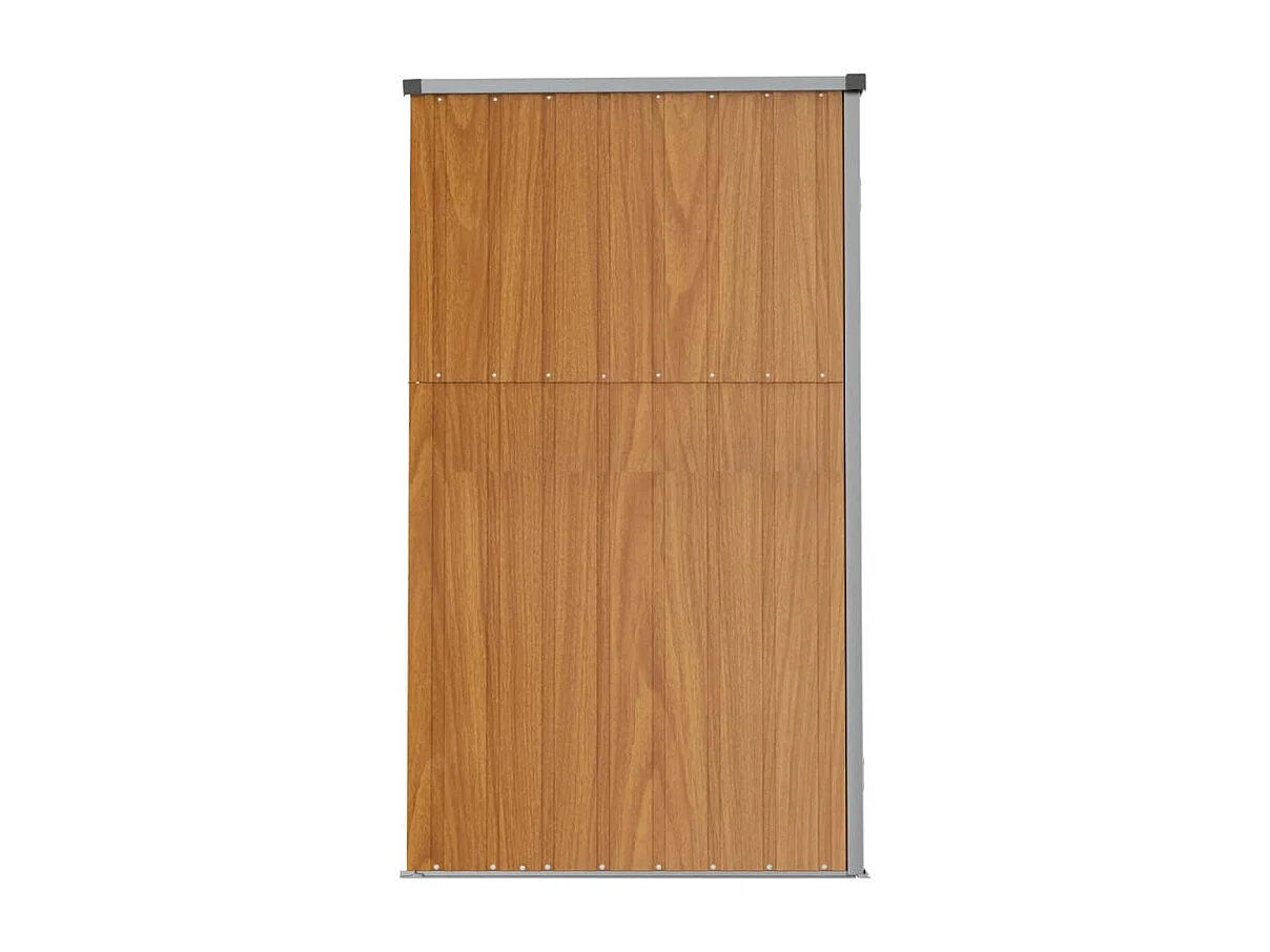 Gerätehaus Braun 161x89x161 cm Verzinkter Stahl