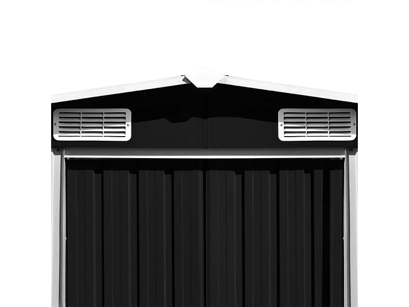 Abrigo de Jardim Metal Antracite 257x298x178 cm para Armazenamento de Ferramentas