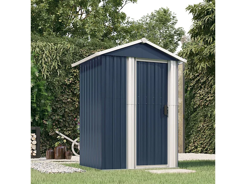 Abrigo de Jardim Antracite em Aço Galvanizado - 126x97,5x177 cm para Armazenamento Eficiente