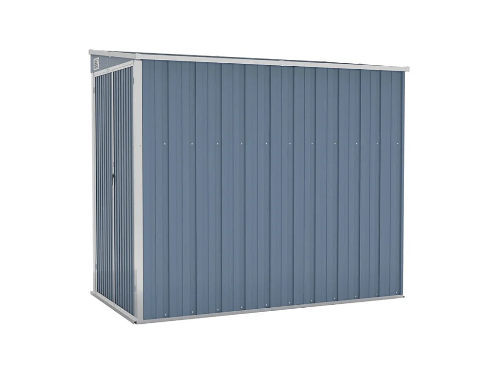 Abri de jardin mural Gris 118x194x178 cm Acier galvanisé