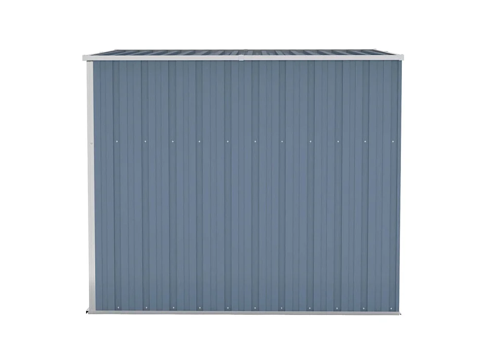 Abri de jardin mural Gris 118x194x178 cm Acier galvanisé