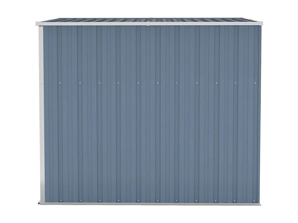 Anbauschuppen Grau 118x194x178 cm Verzinkter Stahl