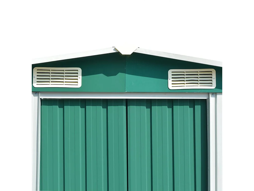 Abrigo de Jardim em Metal Verde - 257x392x181 cm para Armazenamento Seguro