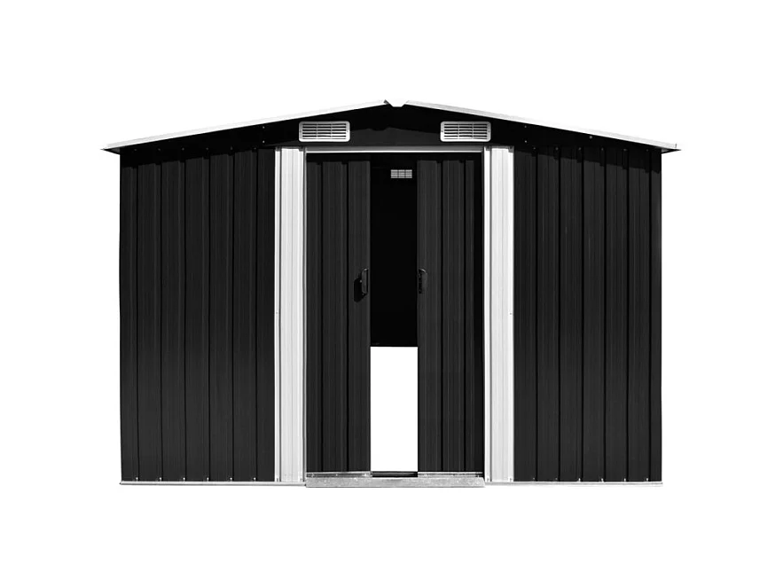 Abri de jardin 257x489x181 cm Métal Anthracite