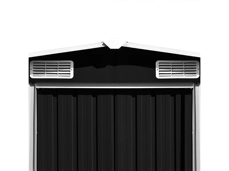 Abrigo de Jardim em Metal Antracite 257x489x181 cm para Armazenamento