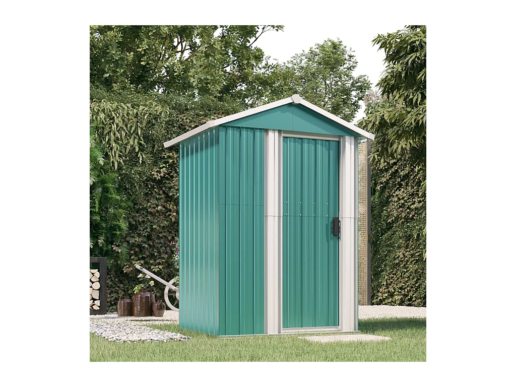 Abri de jardin Vert 126x97,5x177 cm Acier galvanisé