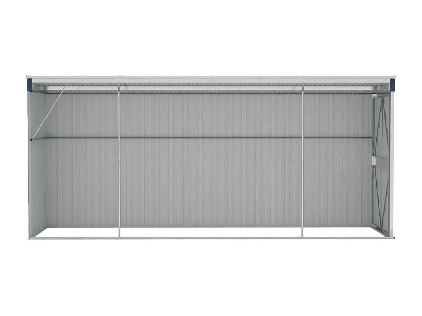 Anbauschuppen Anthrazit 118x382x178 cm Verzinkter Stahl