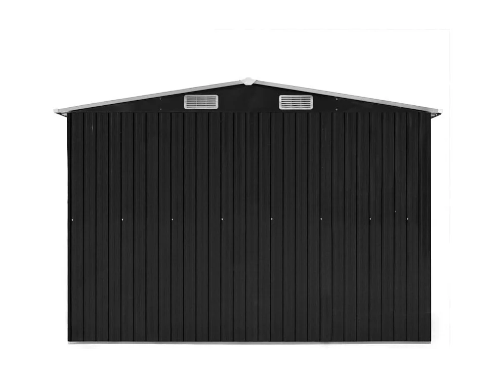 Domek ogrodowy 257x392x181 cm metal antracytowy