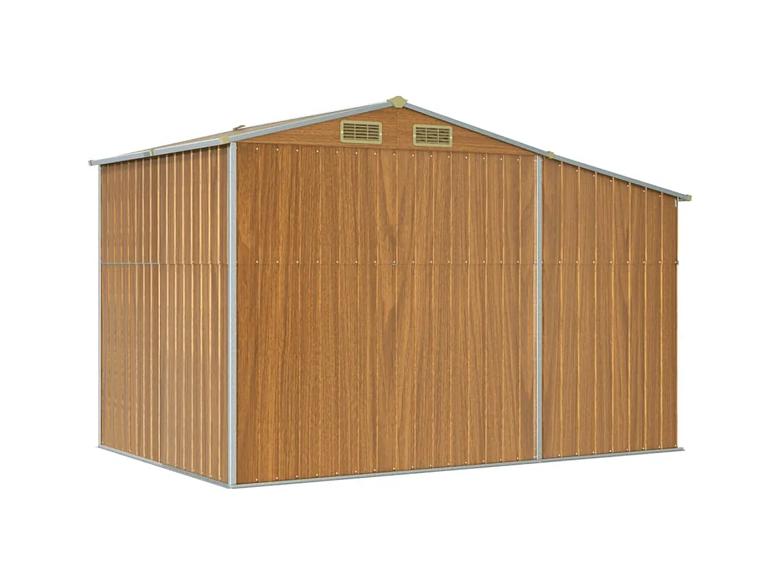 Abri de jardin marron clair 277x192,5x179 cm acier galvanisé