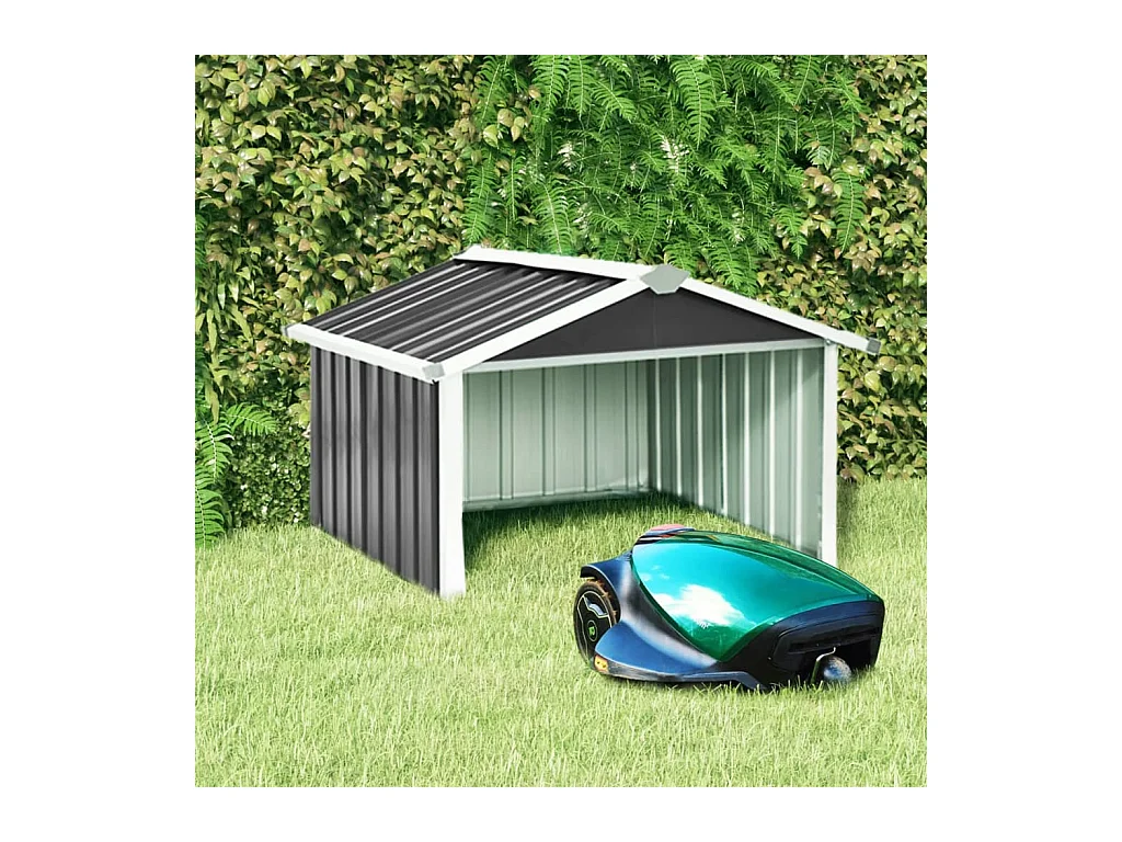 Rasenmäher Garage 92x97x63 cm Verzinkter Stahl Anthrazit