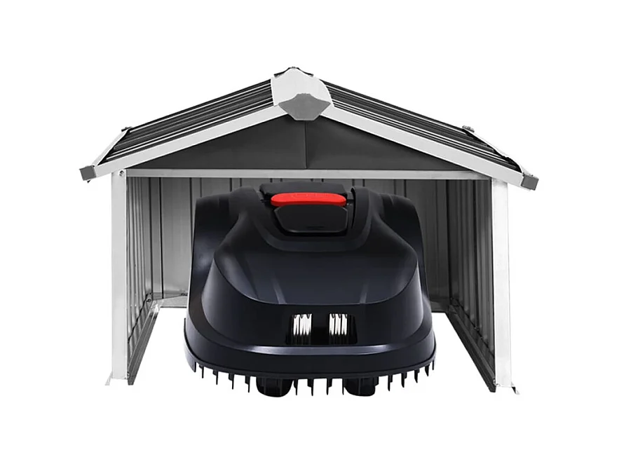 Rasenmäher Garage 92x97x63 cm Verzinkter Stahl Anthrazit