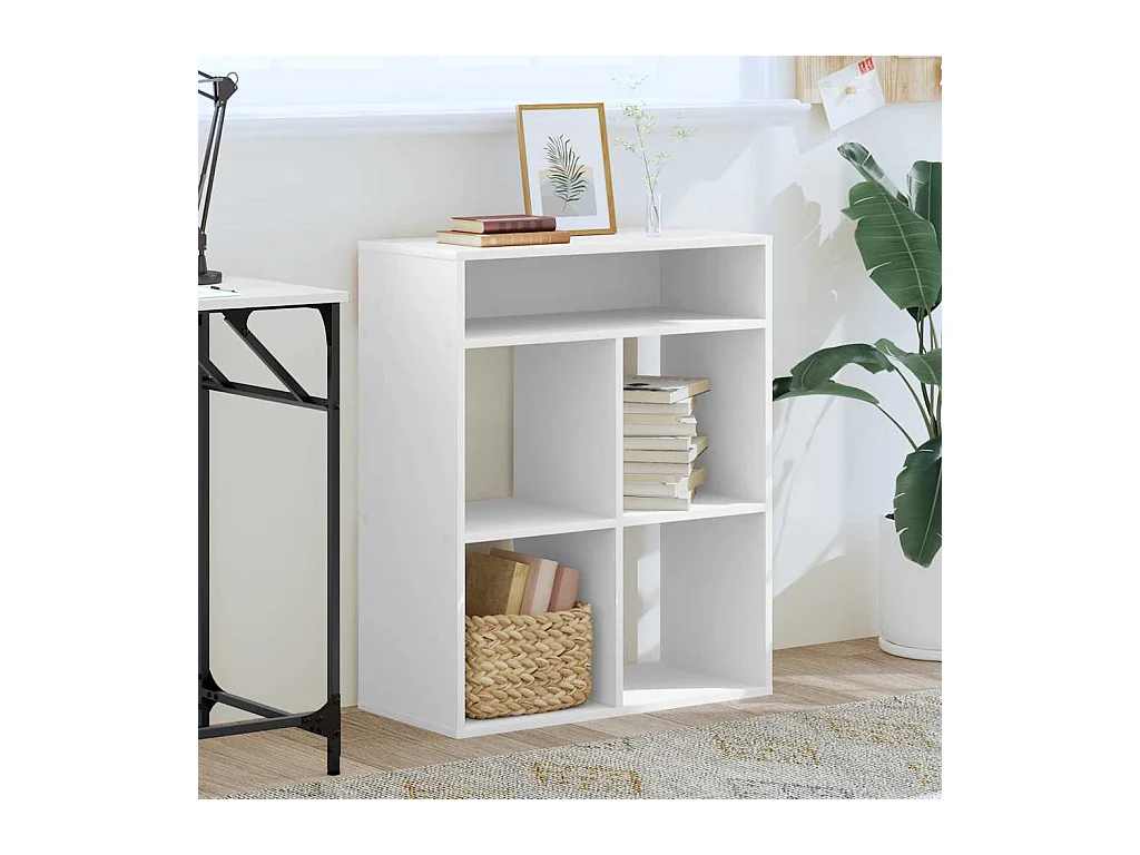 Bibliothèque blanc 66x31x80 cm bois d'ingénierie