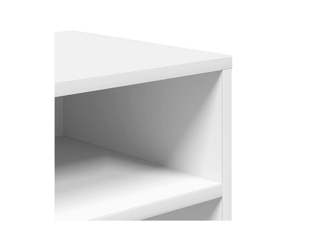 Bibliothèque blanc 66x31x80 cm bois d'ingénierie