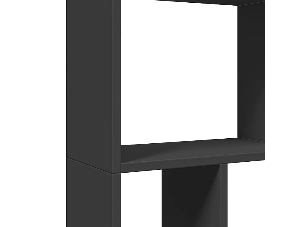 Estantería de madera de ingeniería negra 60x20x120 cm