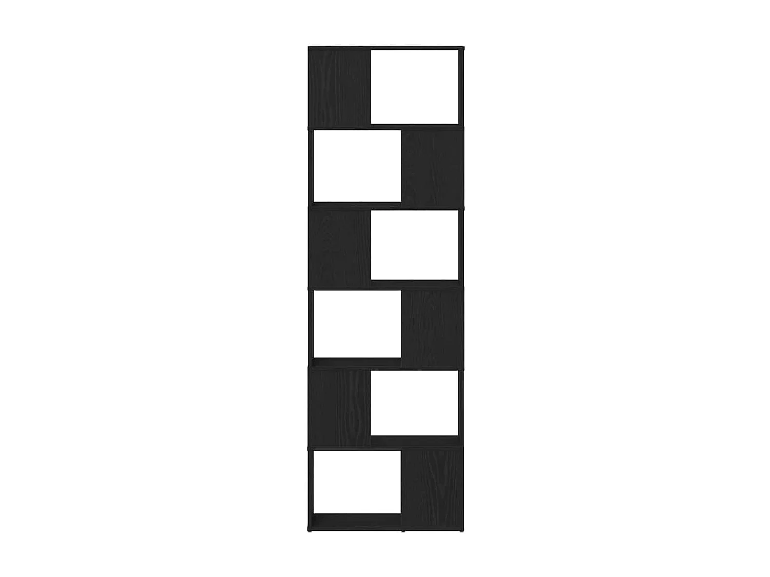 Bibliothèque/Séparateur de pièce chêne noir 60x24x186 cm