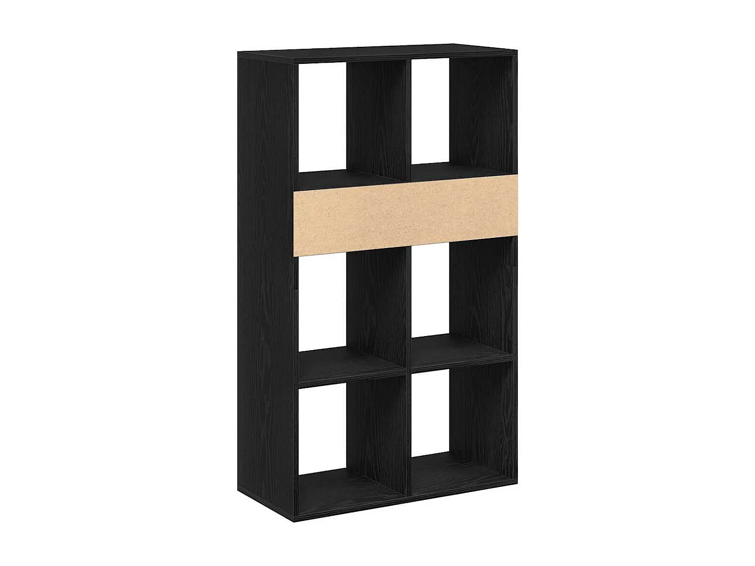 Bibliothèque noir 66x31x112 cm bois d'ingénierie