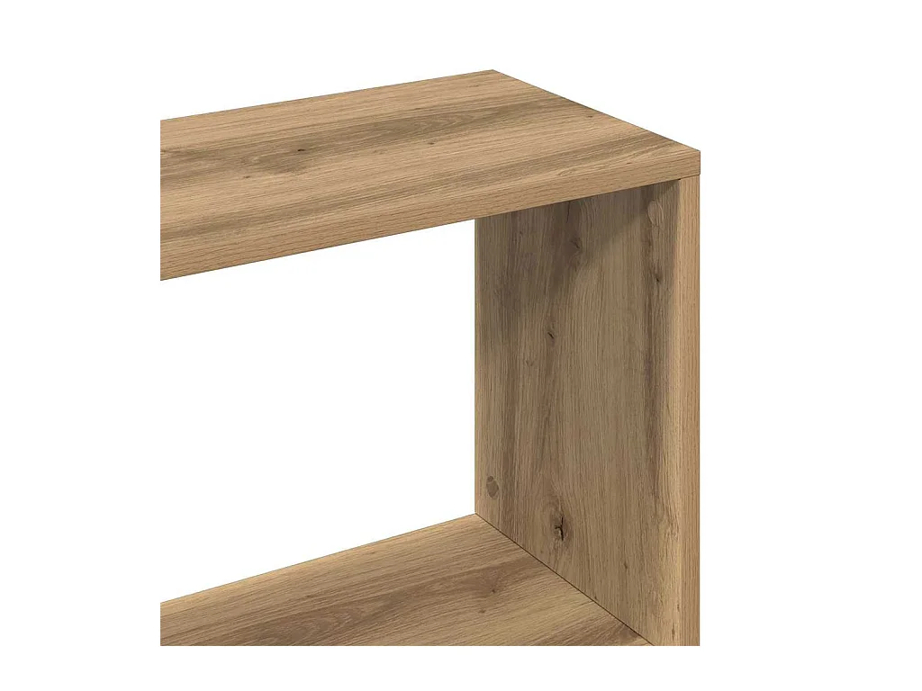 Bibliothèque chêne artisanal 80x24x192 cm bois d'ingénierie