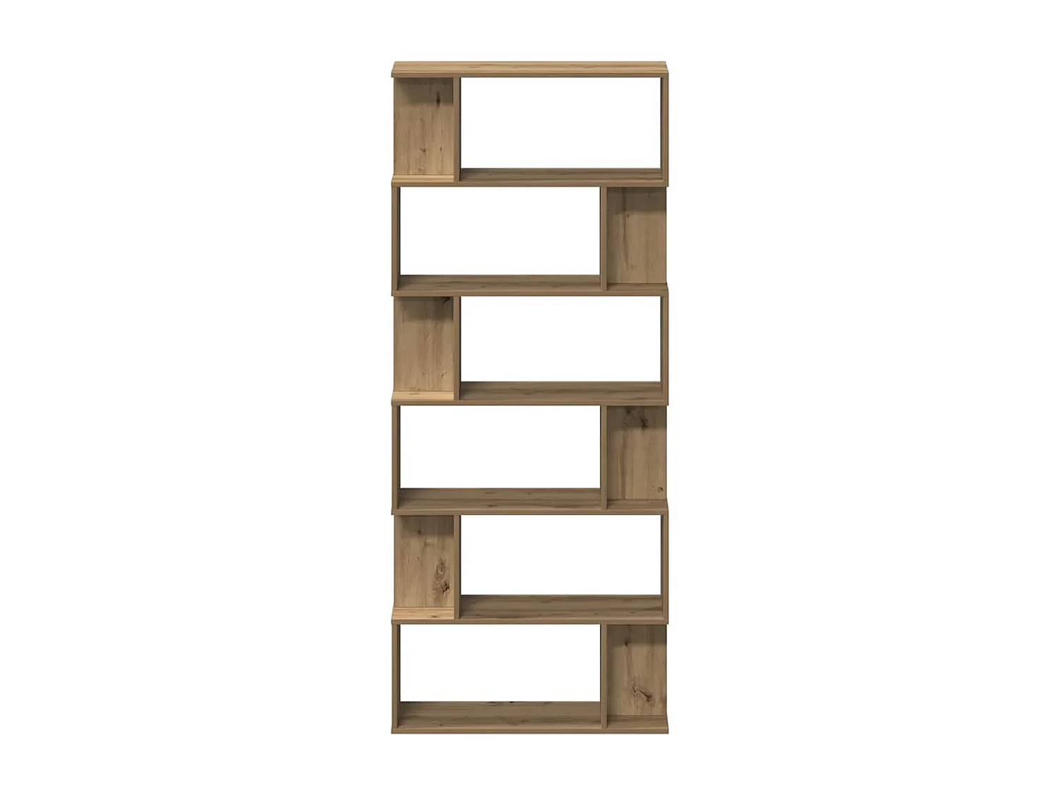 Bibliothèque chêne artisanal 80x24x192 cm bois d'ingénierie