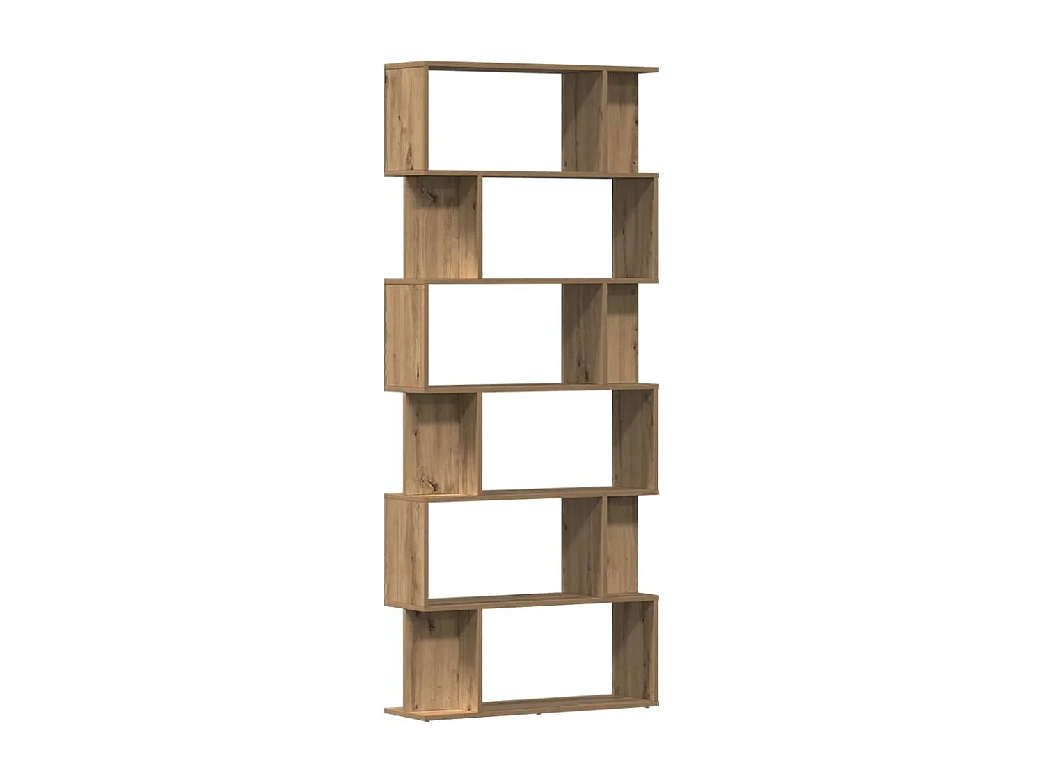 Bibliothèque chêne artisanal 80x24x192 cm bois d'ingénierie