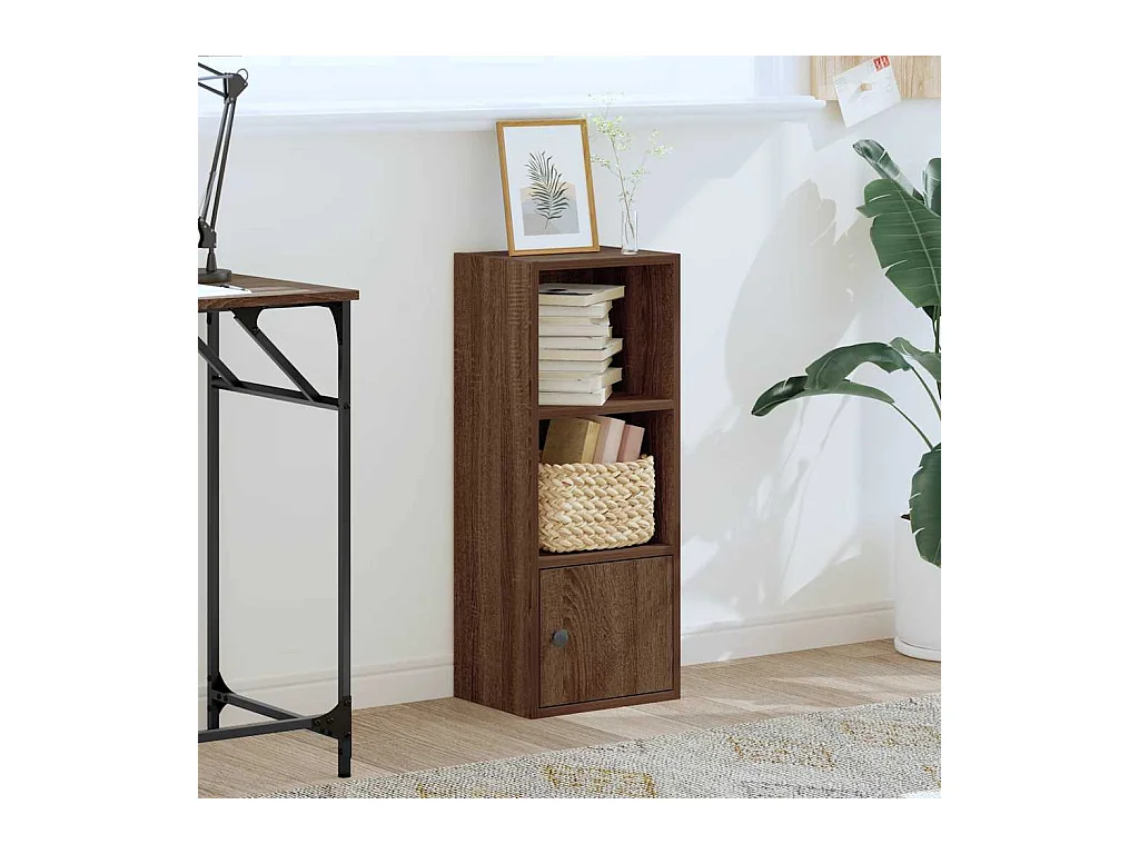 Bibliothèque chêne marron 31x24x77 cm bois d'ingénierie