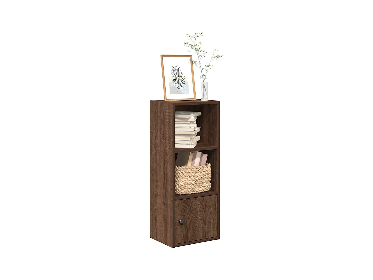 Bibliothèque chêne marron 31x24x77 cm bois d'ingénierie