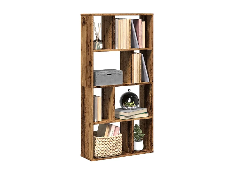 Bibliothèque vieux bois 60x20x120 cm bois d'ingénierie