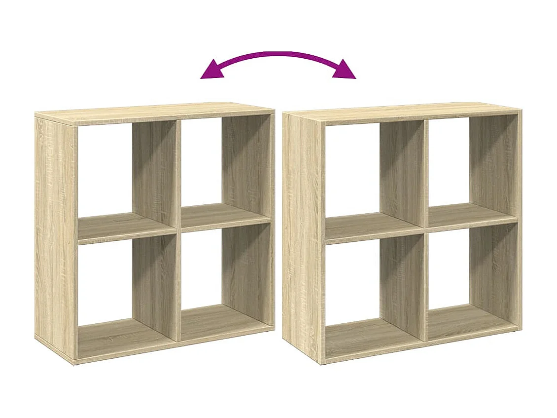 Bibliothèque séparatrice de pièce chêne sonoma 69,5x29x69,5 cm