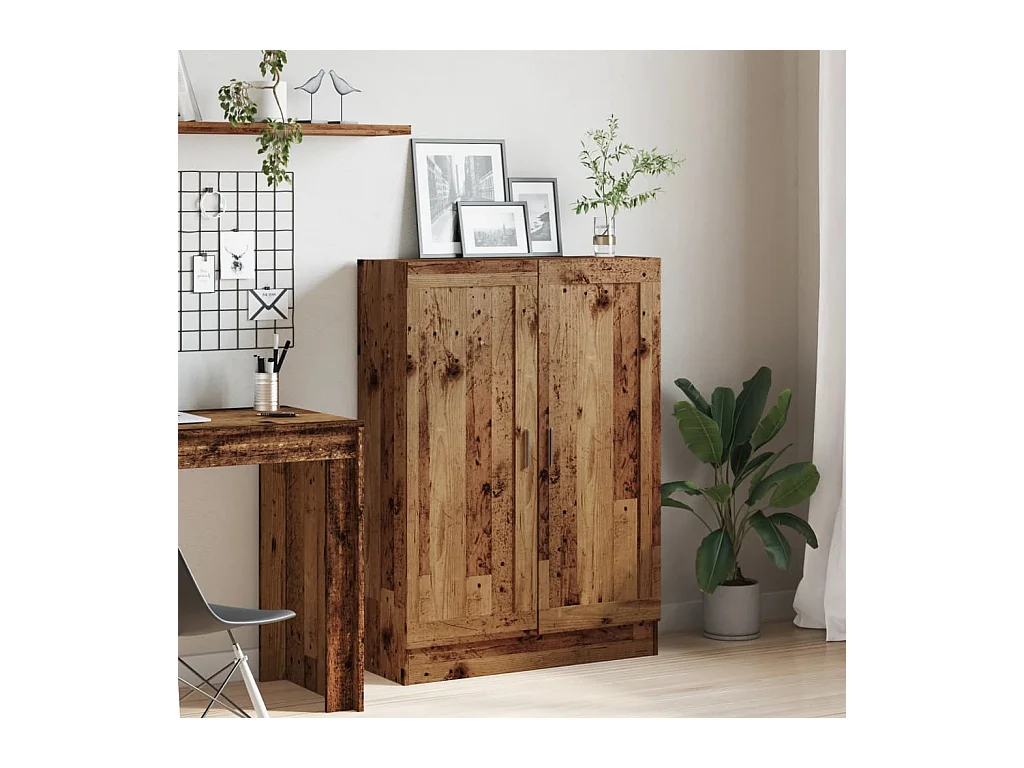 Bibliothèque vieux bois 82,5x30,5x115 cm bois d'ingénierie