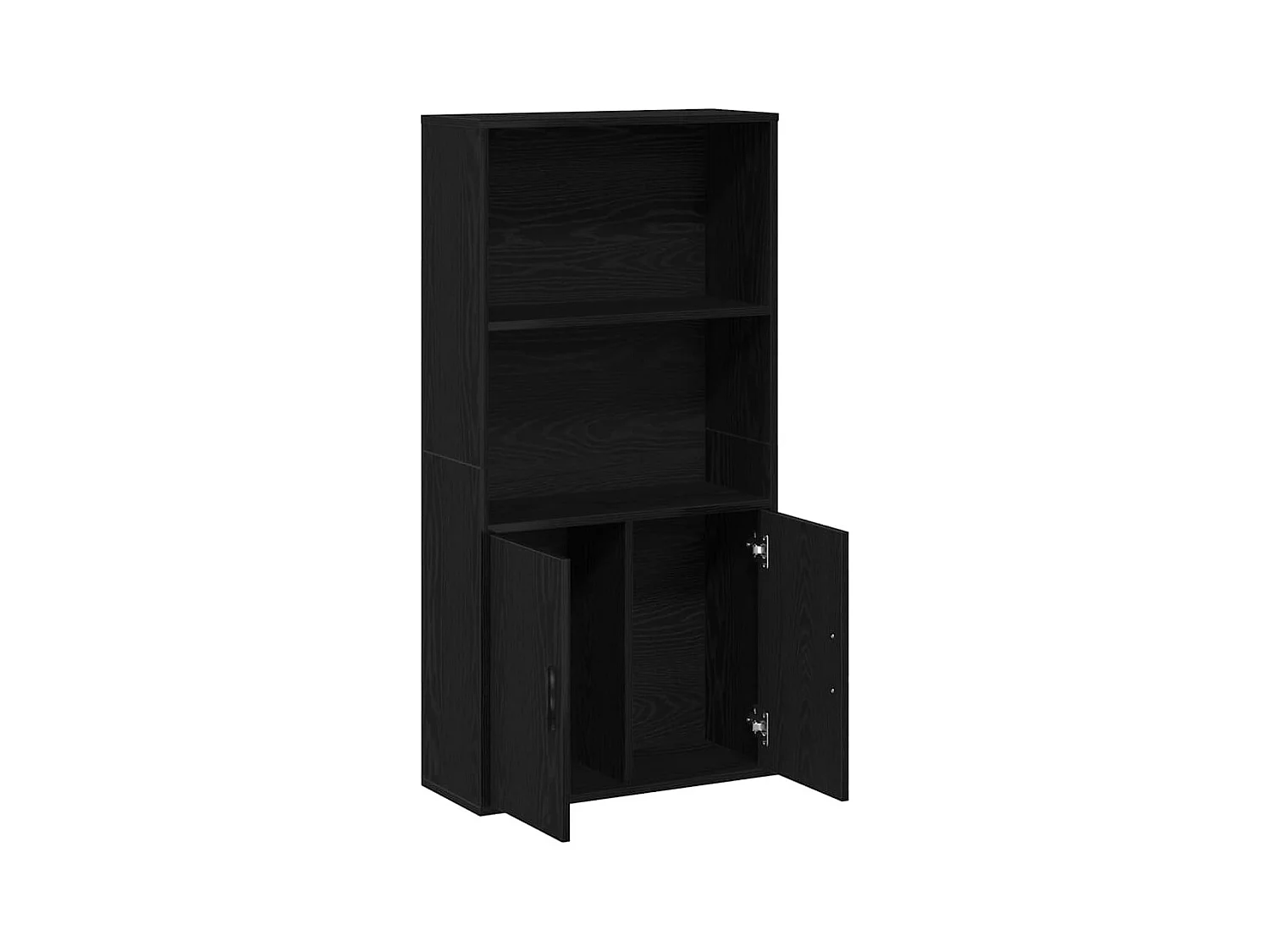 Bibliothèque chêne noir 60x24x120 cm bois d'ingénierie