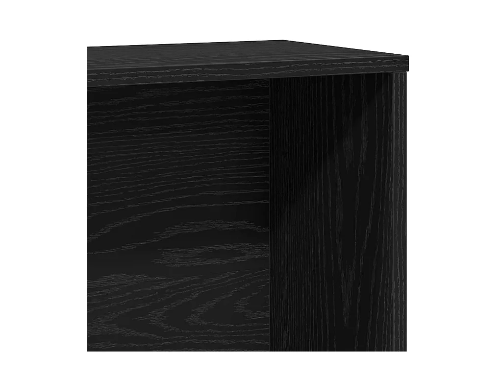 Bibliothèque chêne noir 60x24x120 cm bois d'ingénierie