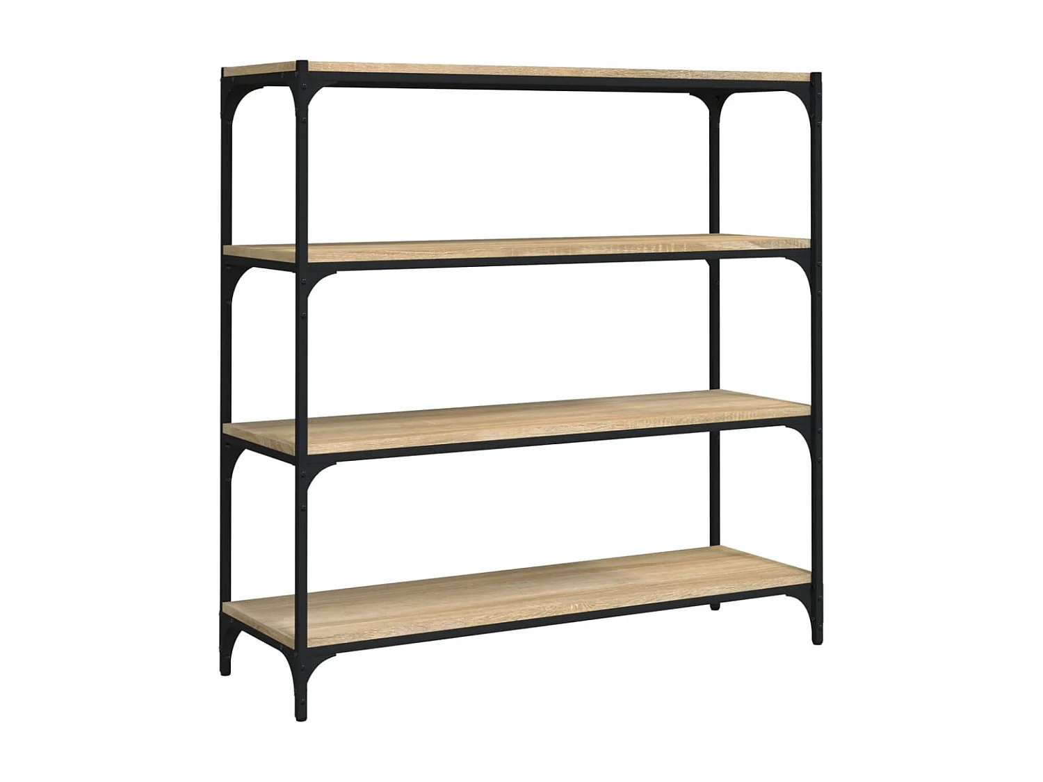 Bibliothèque Chêne sonoma 100x33x100 cm Bois d'ingénierie et acier