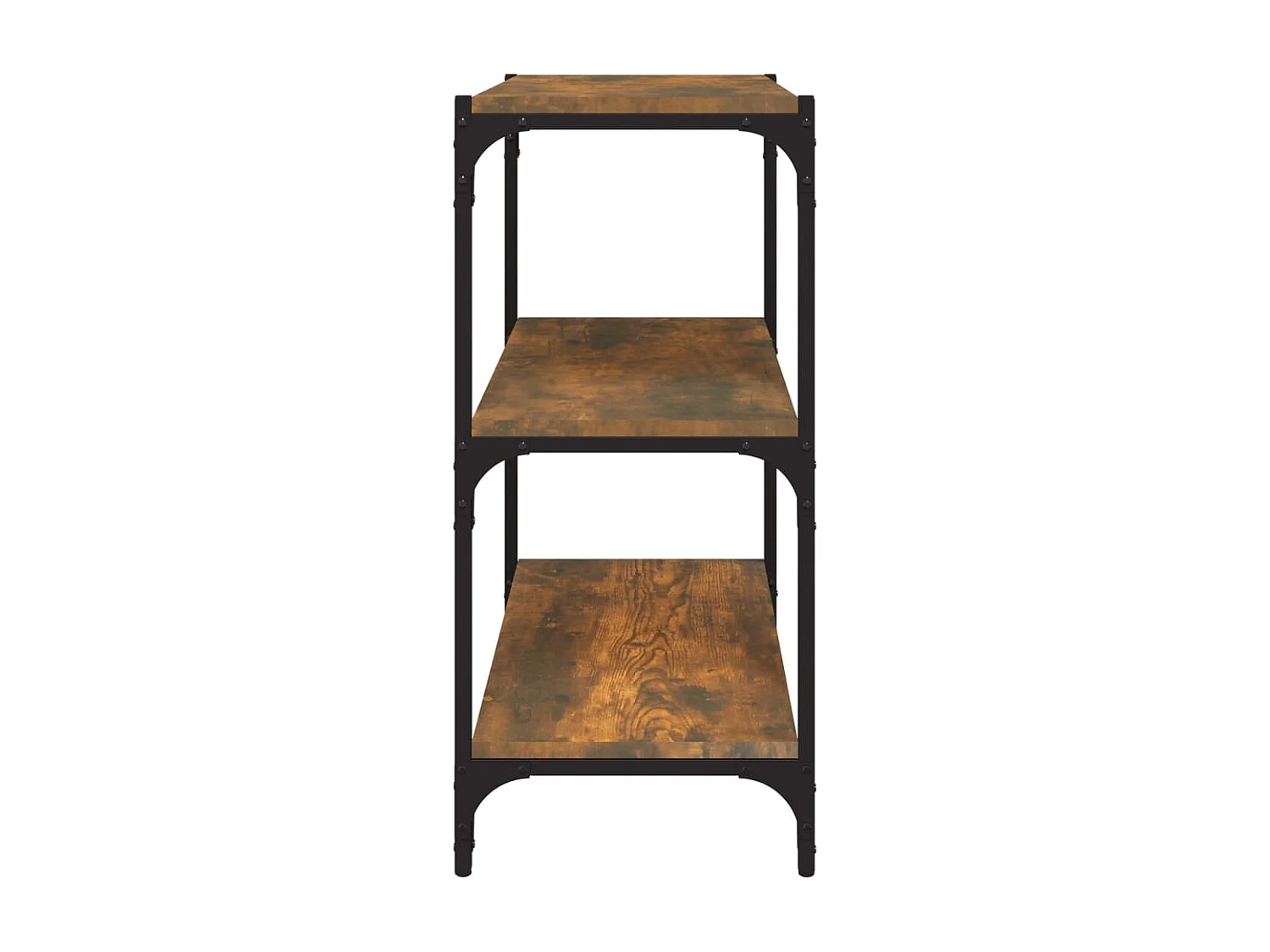 Bibliothèque Chêne fumé 60x33x70,5cm Bois d'ingénierie et acier