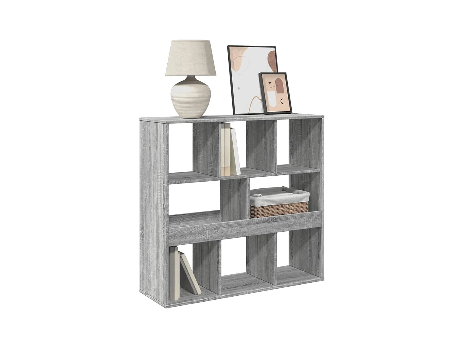 Bibliothèque / Cloison de séparation sonoma gris bois d'ingénierie