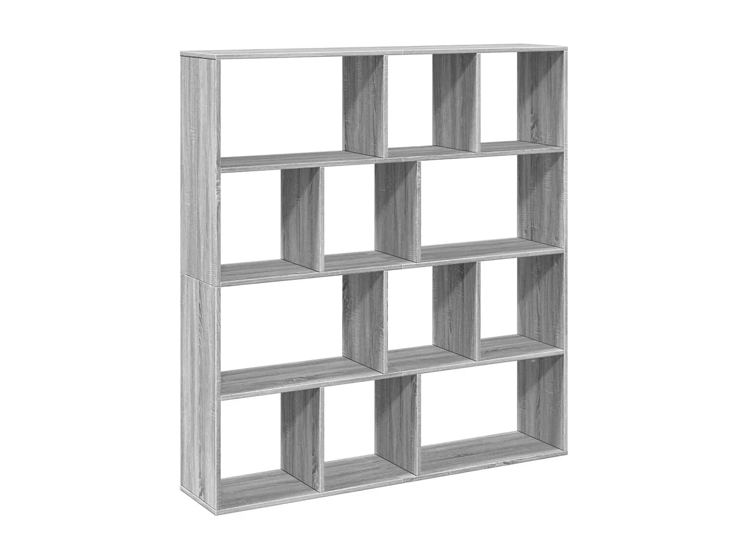 Bibliothèque sonoma gris 132x29x141,5 cm bois d'ingénierie