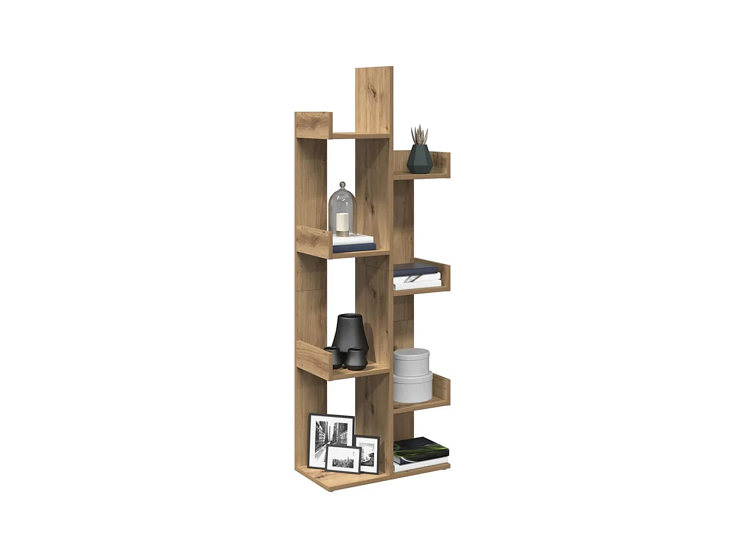 Estantería de madera de ingeniería roble artisan 48x25,5x140 cm