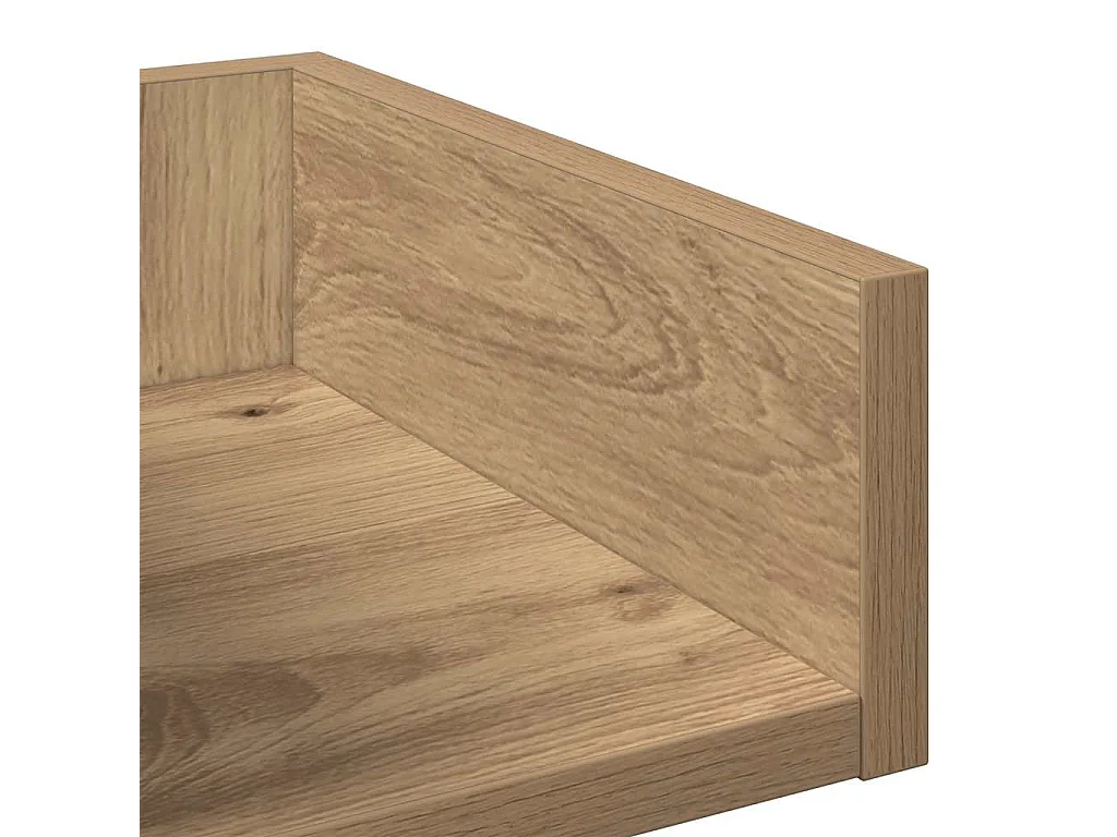 Bibliothèque chêne artisanal 48x25,5x140 cm bois d'ingénierie