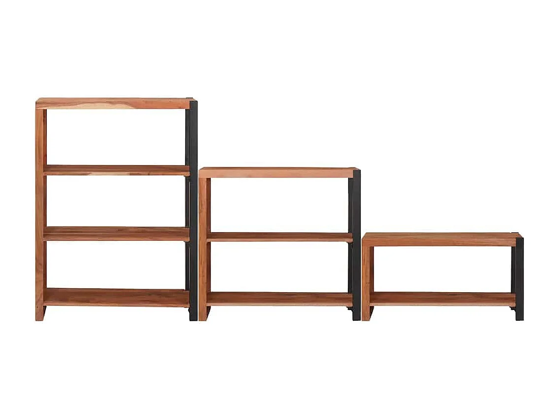 Bibliothèque 3 pièces Marron 80 x 30 x 110 cm Bois d'acacia massif
