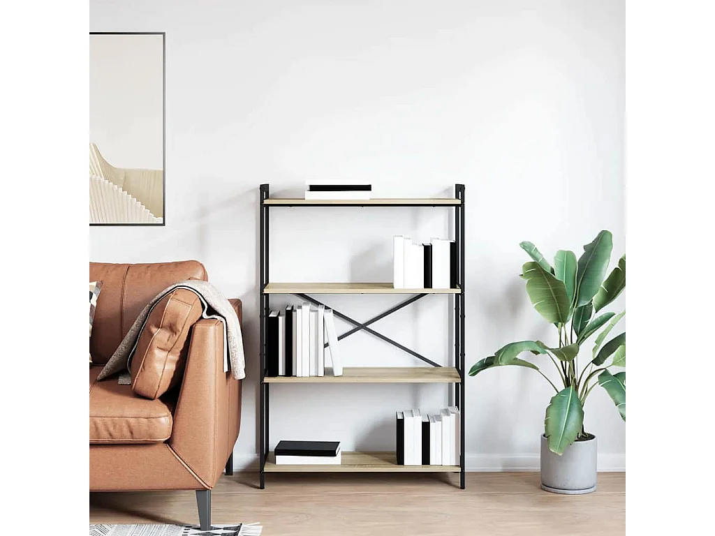 Bibliothèque Chêne sonoma 80 x 30 x 118 cm Bois d'ingénierie