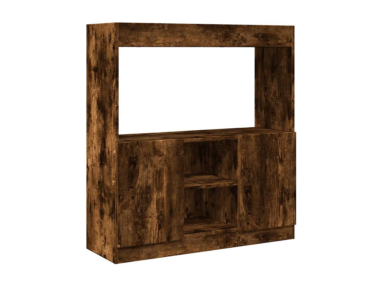 Bibliothèque chêne fumé 92x33x100 cm bois d'ingénierie