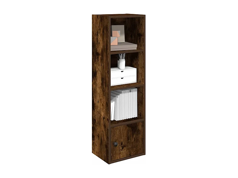 Estantería madera de ingeniería roble ahumado 31x24x102 cm