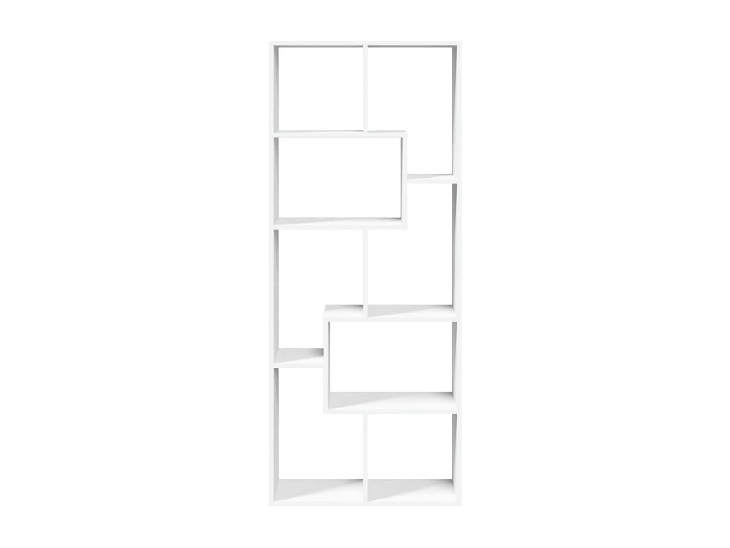 Bibliothèque séparatrice de pièce blanc 67x25x161,5 cm